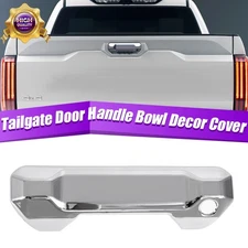 Chrome Rear Tailgate Door Handle Bowl Cover Trim Cap For Toyota Tundra 2022~2025