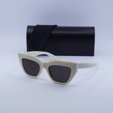 New Saint Laurent SL759 004 Shiny Ivory/Black 53-20-145 Sunglasses