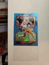 2020 PRIZM BLUE THADDEUS MOSS RC READY FOR GRADING BEAUTIFUL INVESTMENT CARD 