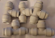 John Guest Speedfit 22mm Push Fit Equal Tee Push Fit PEM0222W-PACK OF 5