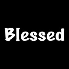 Blessed Religion Christian Decal Sticker White Die Cut Vinyl