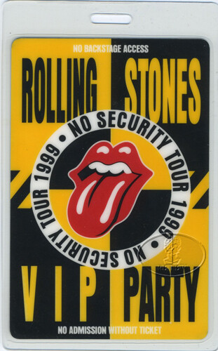 ROLLING STONES 1999 VIP PARTY LAMINATED BACKSTAGE PASS - Picture 1 of 1