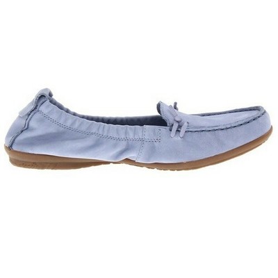 Hush Puppies Ceil Slip On Leather Moccasins Flats Light Blue Uk