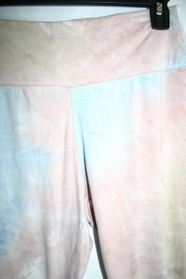 Pantalones Leggings Wallflower Melocotón y Mármol Tie Dye Yoga Talla L Teñidos a Mano Foto 3 de 4