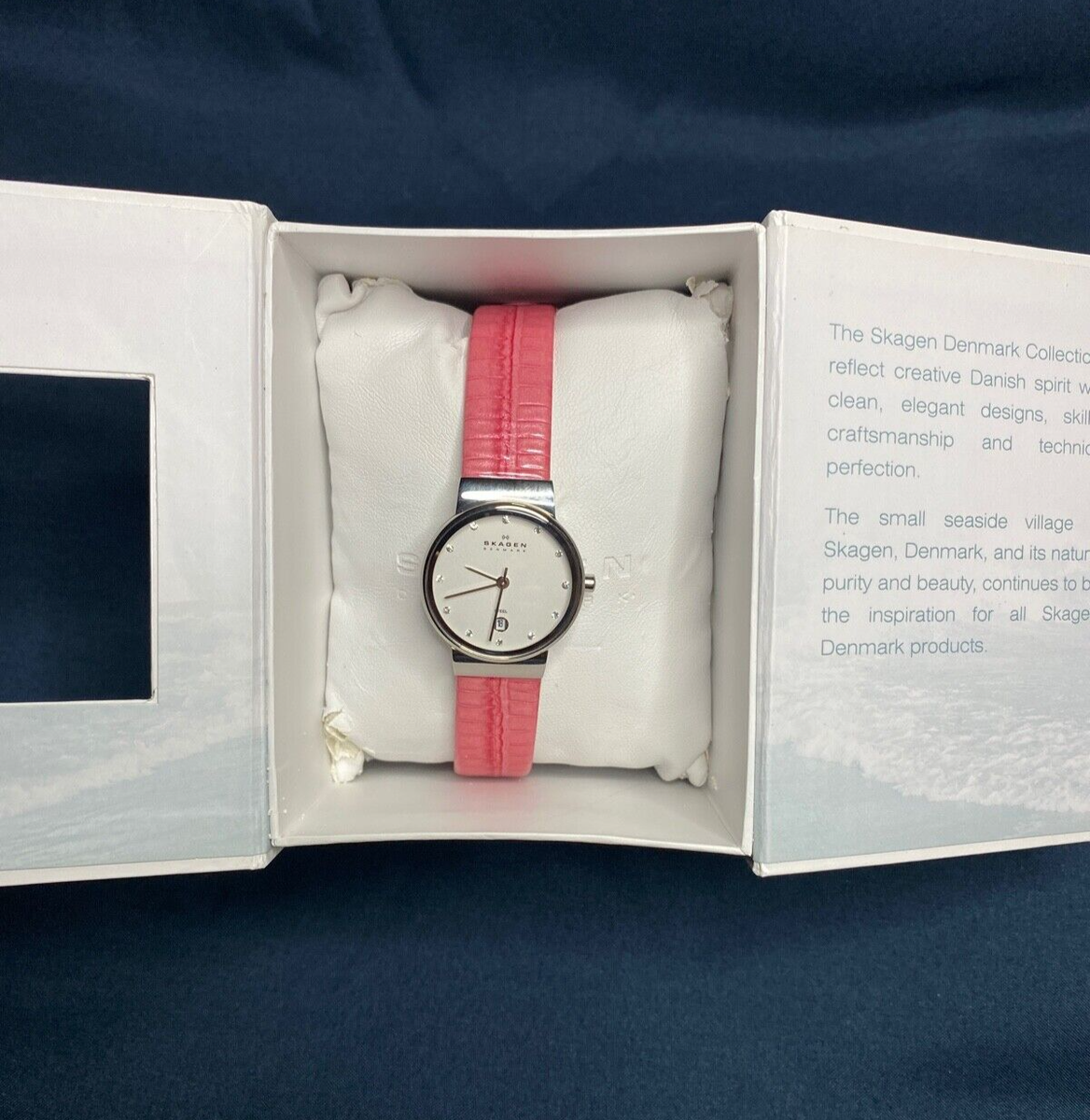 Skagen Ladies Pink Band Date Wrist Watch