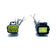 6" ASSEMBLED WATERPROOF 8 PIN ELECTRICAL 1.8MM AWG WIRE CONNECTOR PLUG