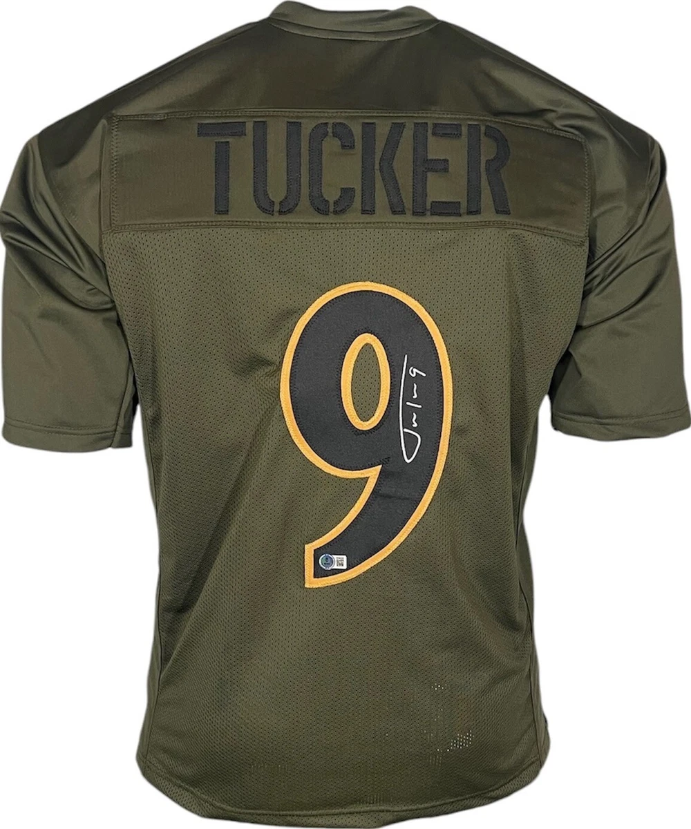 Maillot NFL Justin Tucker Baltimore Ravens Signé OK Authentics - Taille XL