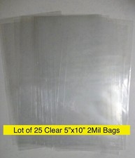 5 x 10 lot of 25 CLEAR Poly SLEEVES Bags for Road Map Brochure Program Pamphlet