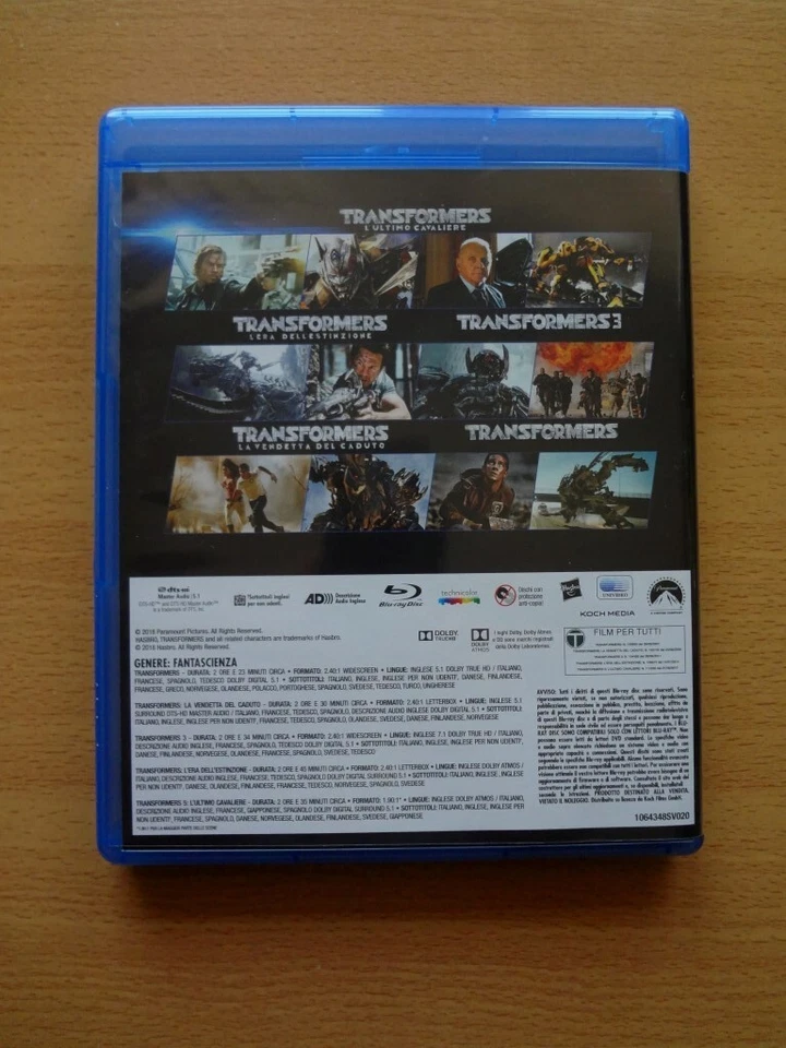Transformers 5 Movie Blu Ray Collection - Image 2 of 3
