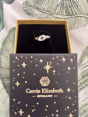 Carrie Elizabeth  Zoe Sugg  Heal Intention Ring Topaz Large/UK Q-R - New In Box