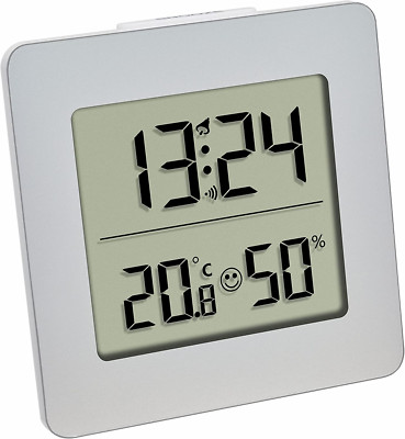 TFA Dostmann Digitales Thermo-Hygrometer, Innentemperatur, Luftfeuchtigkeit, Uhr
