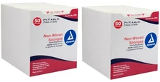 Non-woven Sponges Sterile/Disposable Dynarex 3363 3x3 4Ply 100 ct (2 Packs)