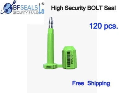 Security BOLT Seal for Cargo Containers, GREEN Color, Box (120 pcs), BFSEALS