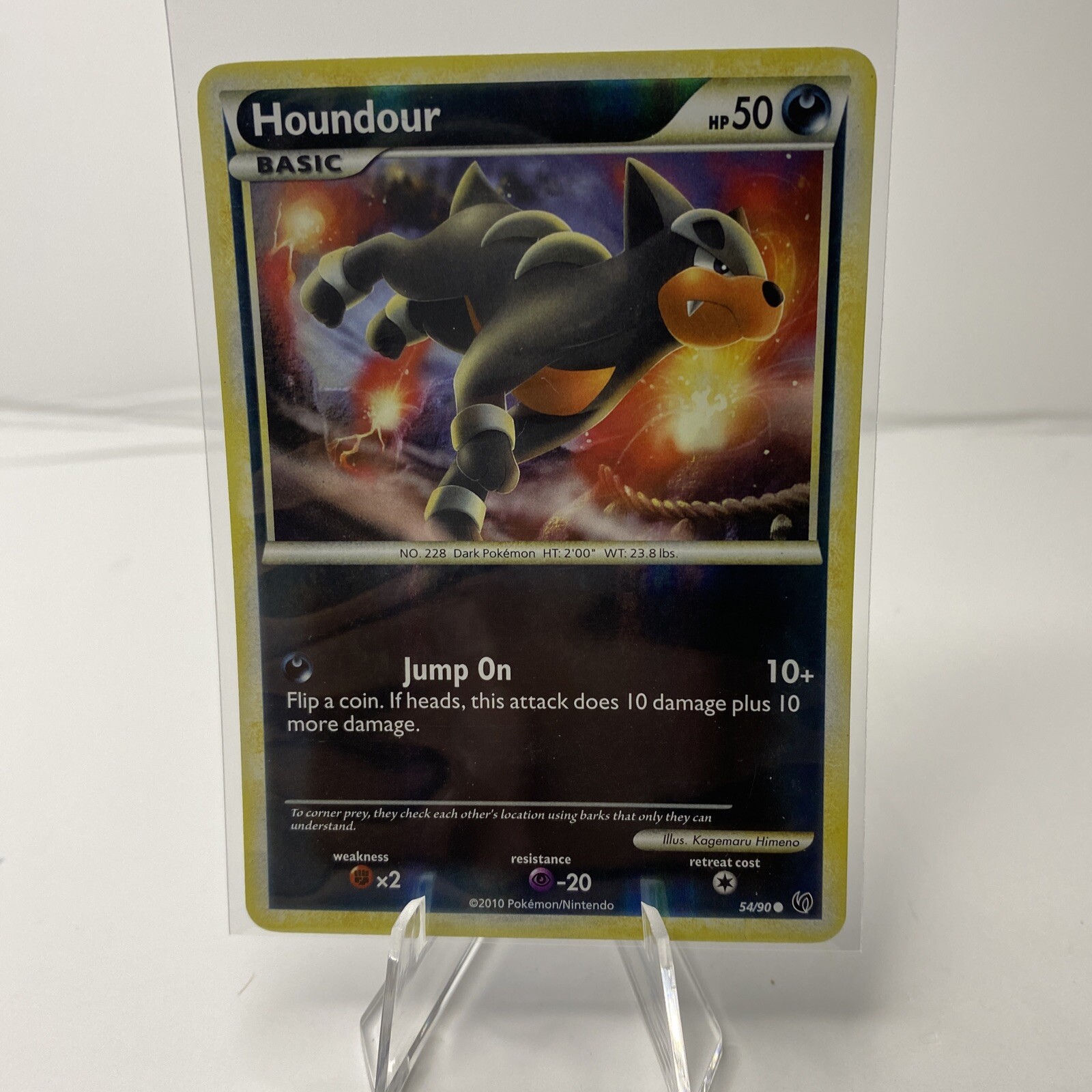 Pokemon - Houndour - 54/90 - Common - Reverse Holo - HS Undaunted Vintage