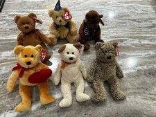 Lot Of 6 TY Teddy Bear Beanie Babies
