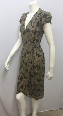 bronze wrap dress