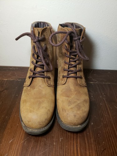 Leather Ankle Boots Womens Shoes 8.5 