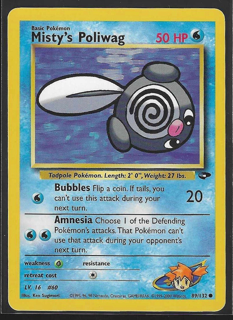 Misty's Poliwag 89/132 - Gym Challenge - Pokemon Card