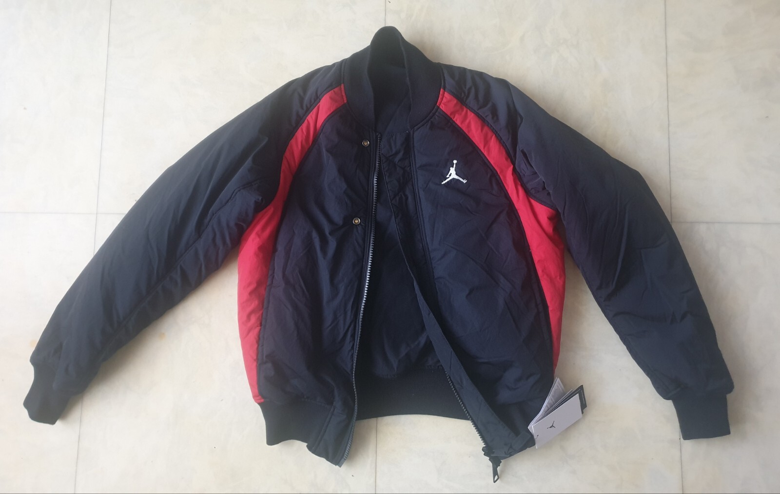 Bombers Air Jordan original blouson en nylon noir rouge