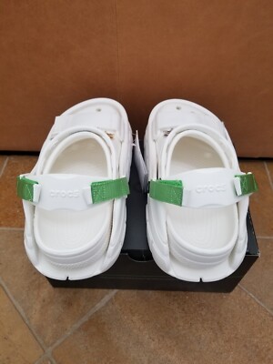 Crocs Classic Clog x Sankuanz White Lime Green Black US Size 7 Men
