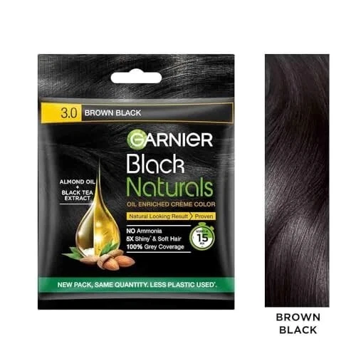 Color de cabello Garnier Black Naturals, tono-3. Marrón Negro 20ml 20g [Pack de 5] 200 Foto 2 de 4