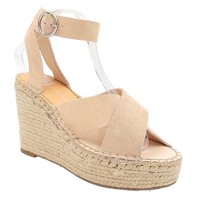 Dolce Vita Wmn Ankle Strap Espadrille Wedge Sandals Nova Size US Beige  Leather