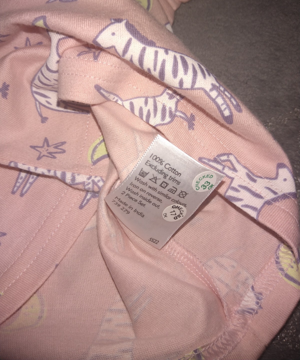 New John Lewis Pink Zebra Outfit Set 3-6 Months Sold Out Summer Holiday image 6