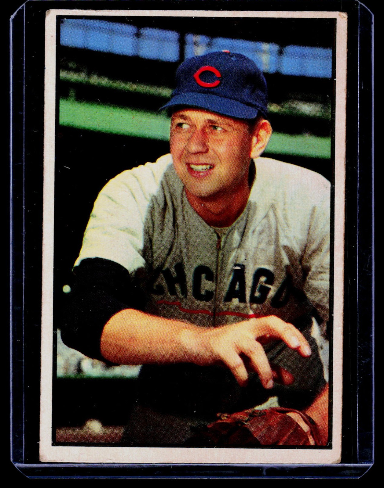 1953 Bowman Color #110 Bob Rush