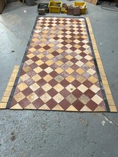 Reclaimed Antique Victorian Edwardian Encaustic  Vitrified Floor tiles.