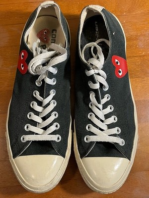 Comme des Garcons PLAY x Converse Chuck Taylor All Star Low Black Heart Size 10
