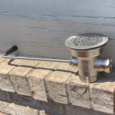 Sink Drain Strainer Assembly w/ Lever Handle, Brand new.