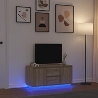 Tv-Schrank Mit Led-Leuchten Sonoma-Eiche 100X41X50 Cm