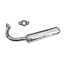 40mm Chrome Silver Muffler Exhaust Pipe for 49cc 50cc 60cc 66cc 80cc