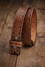 Western Genuine Leather Belt Full Grain Handmade Men's Heavy Duty Without Buckle