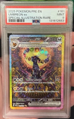Pokémon 2025 Umbreon ex #161/131 SIR Prismatic Evolutions PSA 9 Mint