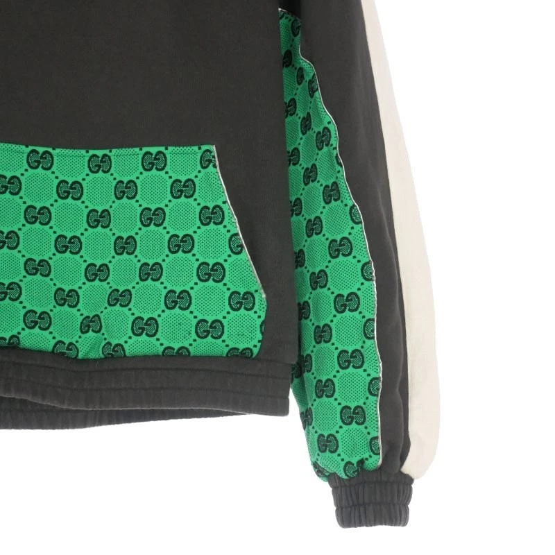 GUCCI Felpa con Cappuccio Zip Monogramma Logo Pullover Manica Lunga Xs Nero 752154 Domestic Reg