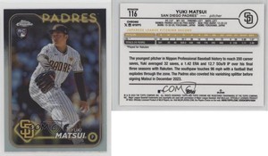 2024 Topps Chrome Refractor Yuki Matsui #116 Rookie RC
