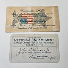 Two Diff Cards 42nd 1908 GAR Toledo OH Committee & Pass Civil War