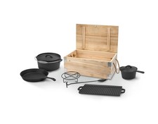 GRILLMEISTER Gusseisen Dutch Oven Set 7-teili...