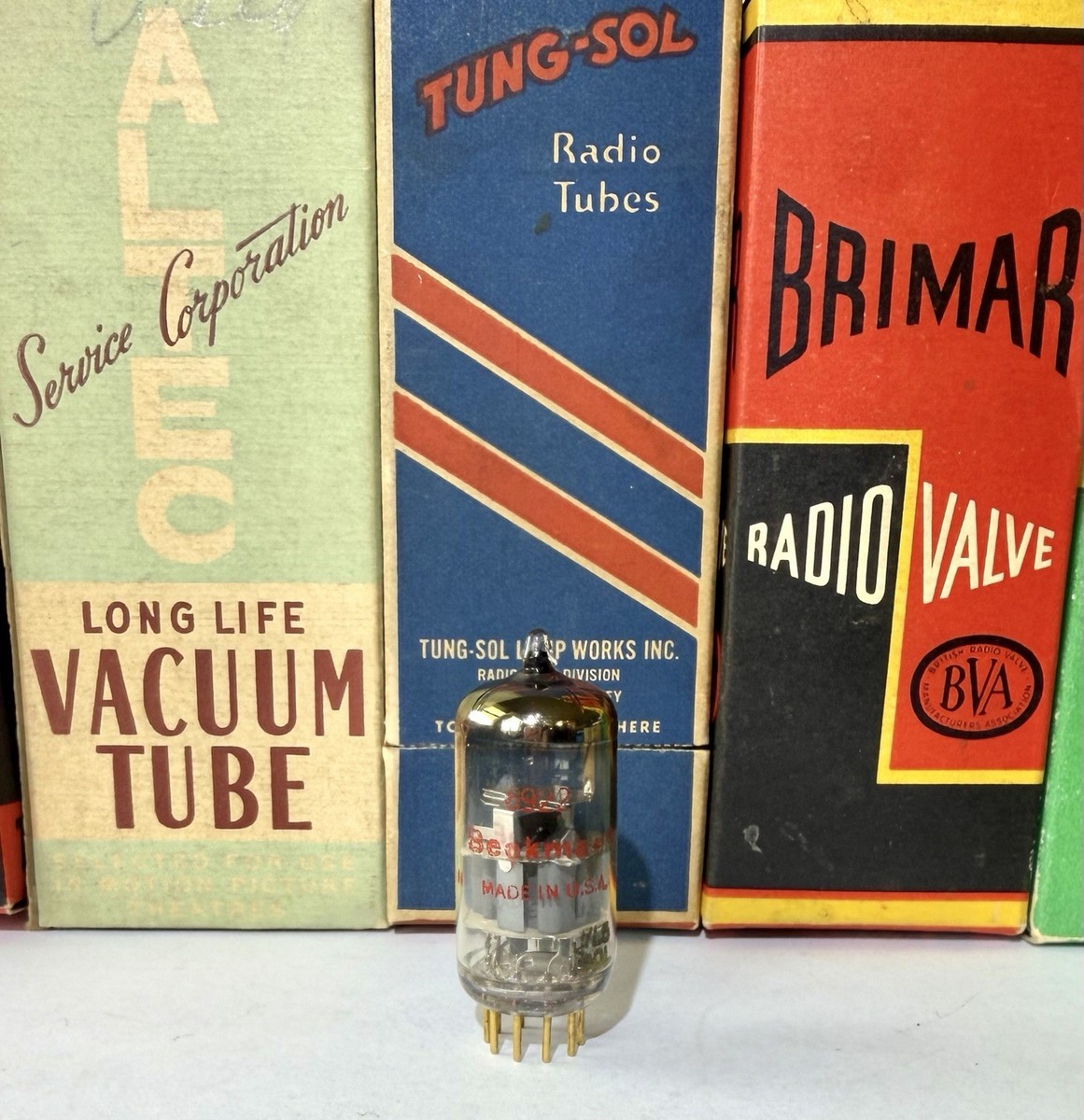AMPEREX NEW YORK / BECKMAN GOLD PIN 6922 TUBE CODES 7L5/*0L & 61