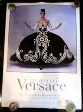 VTG ORIGINAL POSTER 1997 GIANNI VERSACE METROPOLITAN MUSEUM OF ART ~35" x 25"