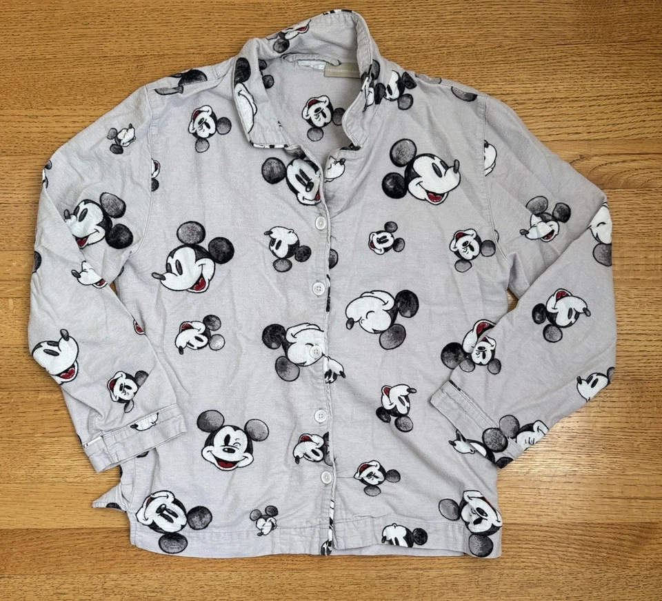 Juego de pijama de franela Pottery Barn Teen Christmas Mickey Mouse; mediano; rojo/multi Foto 2 de 4