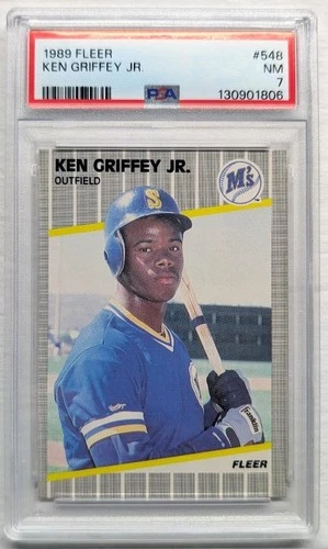 1989 Fleer - Ken Griffey Jr #548 (RC) - PSA 7 NM