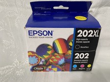 BOX OF 4 GENUINE EPSON 202 202XL INK CARTRIDGES - CMYK - T202XL-BCS - EXP 2026