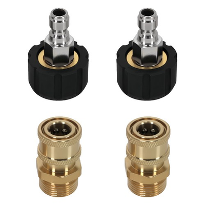 #ad #ad Brass M22 to 1 4#x27;#x27; Pressure Washer Adapter Quick Connect 5000 PSI Set $20.24
