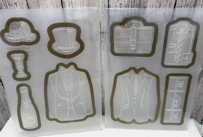 Anna Griffin HANDSOME Fathers Day Dad Suit Tie 5x7 Cut & Emboss Folders