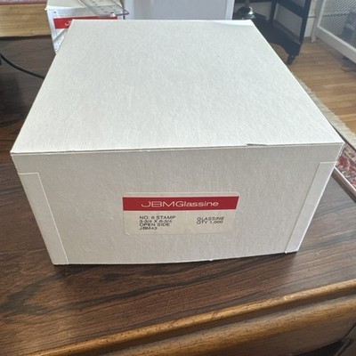 JBM Stamp Glassine Envelopes #6 6 3/4 x 3 3/4 Bulk Box of 1000 Quality Wax Bags