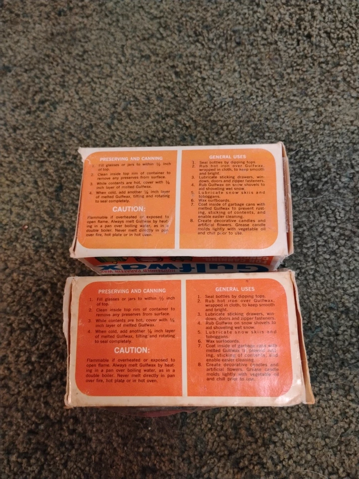 Vintage Gulfwax Paraffin Wax 2 Box One Has 4 Blocks One Has 1 Block And Partial - Image 2 of 4