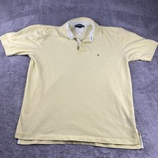 Tommy Hilfiger Polo Shirt Mens XL Yellow Casual Short Sleeve