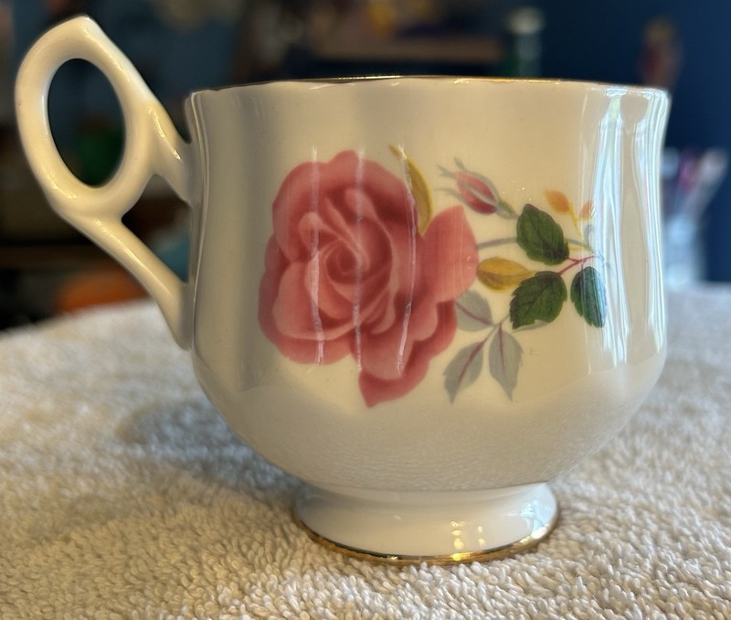 ROYAL DOVER CHINA TEA CUP Only, ROSES, MADE IN ENGLAND